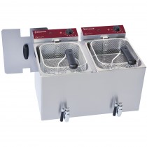 ELECTRIC TABLE TOP FRYER 2 x 8 L + TAP   F8E/D2  