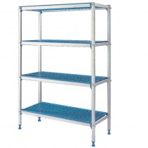 LINEAR RACK IN ANODISED ALUMINIUM 4 LEVELS   RLA/244-4/EF