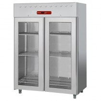 VENTILATED REFRIGERATOR 1400 L, 2 GLASS DOORS  GN 2/1   AD2N/H2G-R2
