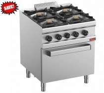 GAS RANGE 4 BURNERS  ELECTRIC CONVECTION OVEN    C4GFEV7-BF