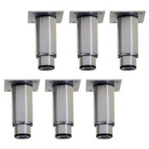 KIT 6 ADJUSTABLE FEET IN STAINLESS STEEL FOR CUPBOARDS   PRX6-HE 